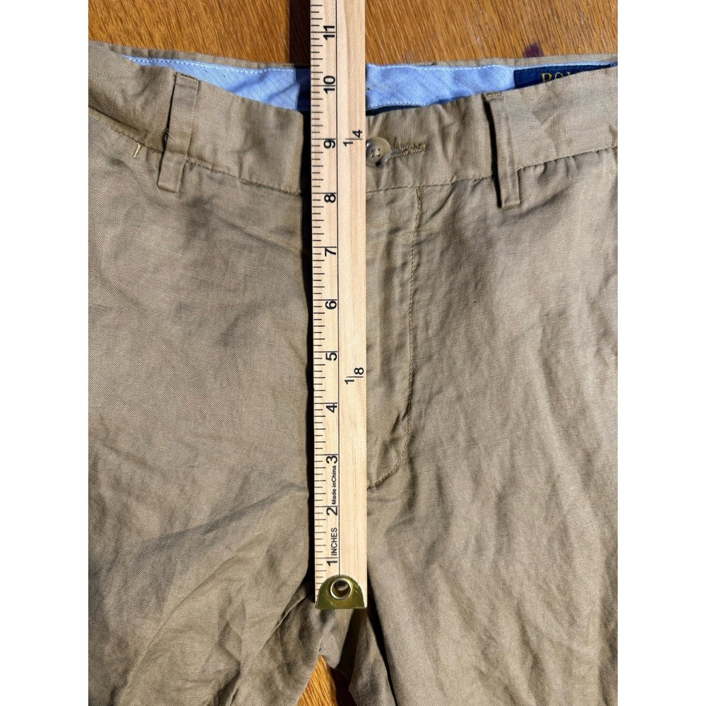 Polo‎ Ralph Lauren Linen Pants Mens 29x29 Khaki Straight Fit Lightweight - Picture 4 of 10